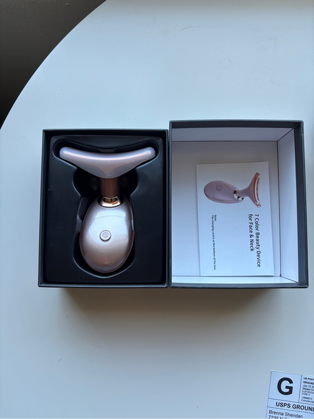 Rose Gold Facial Massage Contouring Sculpting Massager Tool, 7 Light Modes, NWOT